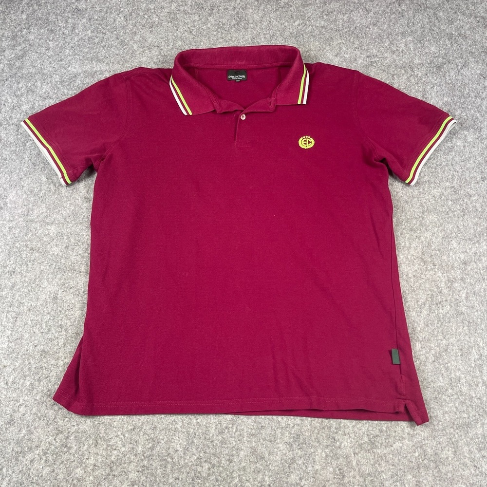 Enrico‎ Coveri Uomo Verde Polo Shirt Measures Medium (tagged XXL)